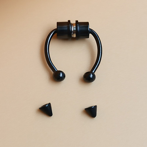 

Nose Piercing Trendy Casual / Sporty Hip-Hop Unisex Body Jewelry For Street Masquerade Classic Stainless Steel A Grade ABS Black