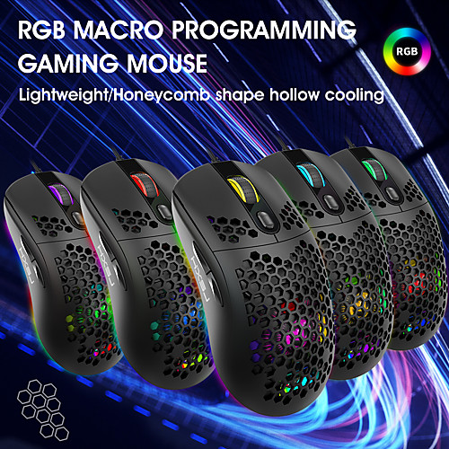 

Mouse RGB Luminous Macro Programming Game Mouse 6 Keys Can Turn Off The Lights
