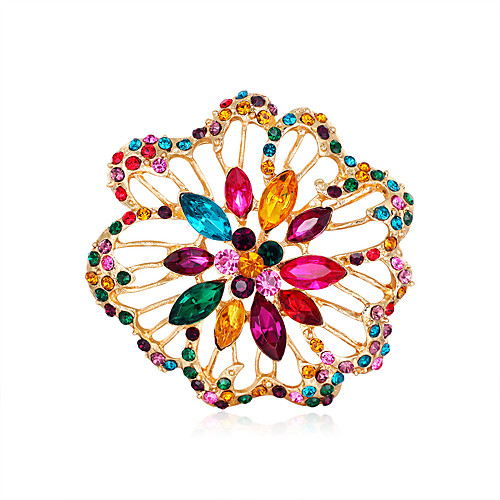 

Women's Brooches Vintage Style Flower Vintage Brooch Jewelry Rainbow For Casual Daily