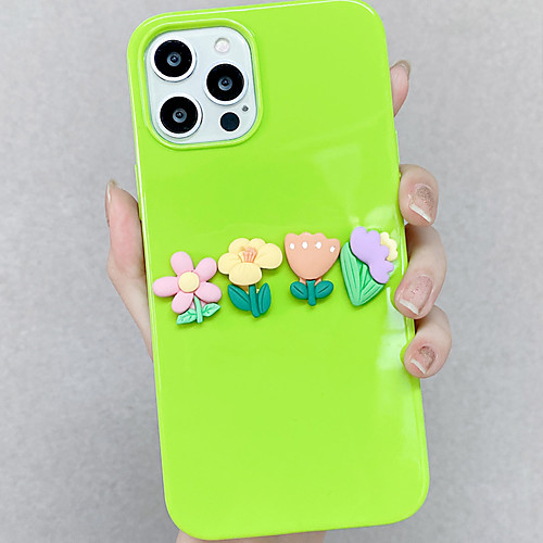 

Phone Case For Apple Back Cover iPhone 12 Pro Max 11 SE 2020 X XR XS Max 8 7 Shockproof Dustproof Cartoon Solid Colored TPU