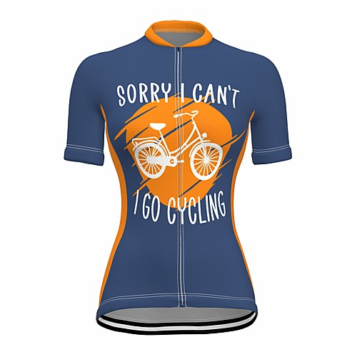 

21Grams Women's Short Sleeve Cycling Jersey Summer Spandex Dark Navy Bike Top Mountain Bike MTB Road Bike Cycling Quick Dry Moisture Wicking Sports Clothing Apparel / Stretchy / Athleisure