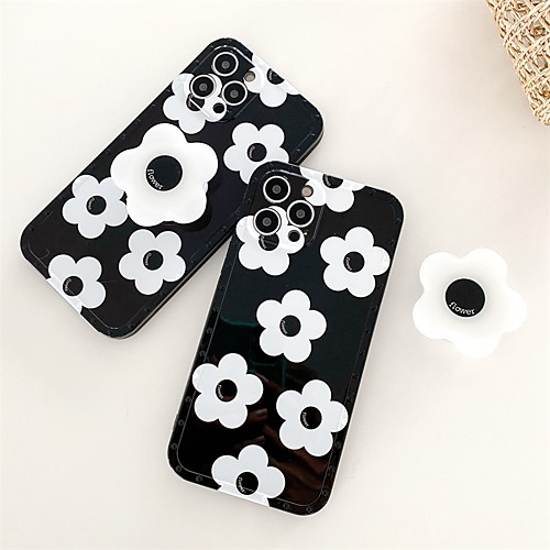

Phone Case For Apple Back Cover iPhone 12 Pro Max 11 SE 2020 X XR XS Max 8 7 Shockproof Dustproof with Stand Flower TPU