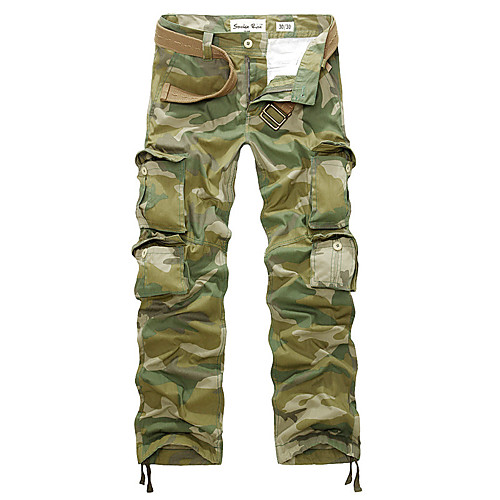 

Men's Casual / Sporty Streetwear Comfort Outdoor Casual Daily Pants Tactical Cargo Trousers Pants Camouflage Full Length Zipper Pocket Camouflage