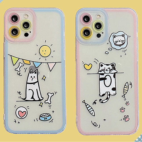 

Phone Case For Apple Back Cover iPhone 12 Pro Max 11 SE 2020 X XR XS Max 8 7 Shockproof Dustproof Cartoon Animal TPU