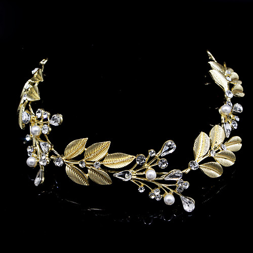 

Romantic Sweet Alloy Headbands / Headdress / Headpiece with Imitation Pearl / Crystals / Crystals / Rhinestones 1 PC Wedding / Special Occasion Headpiece