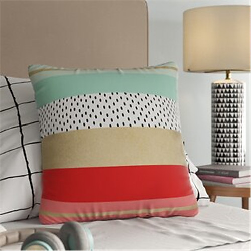 

Stripe Double Side Cushion Cover 1PC Soft Decorative Square Throw Pillow Cover Cushion Case Pillowcase for Bedroom Livingroom Superior Quality Machine Washable Outdoor Cushion for Sofa Couch Bed Chair Multicolor
