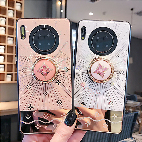 

Phone Case For Huawei Back Cover P40 P40 Pro Mate 40 Mate 40 Pro P20 P20 Pro P30 P30 Pro Huawei Mate 20 pro Huawei Mate 20 Shockproof Dustproof with Stand Word / Phrase Geometric Pattern Glitter Shine