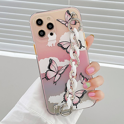 

Phone Case For Apple Back Cover iPhone 12 Pro Max 11 SE 2020 X XR XS Max 8 7 Shockproof Dustproof Butterfly Geometric Pattern TPU