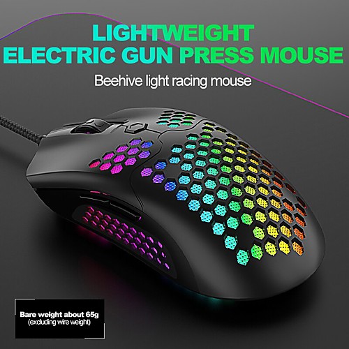 

M5 Wired USB Gaming Mouse / Ergonomic Mouse RGB Light 16000 dpi 6 Adjustable DPI Levels 6 pcs Keys