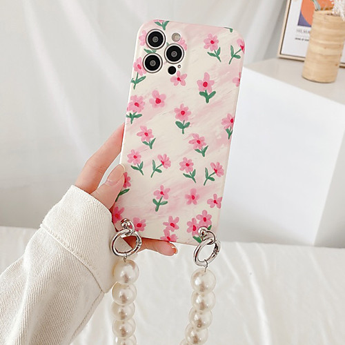 

Phone Case For Apple Back Cover iPhone 12 Pro Max 11 SE 2020 X XR XS Max 8 7 Shockproof Dustproof Graphic Flower TPU