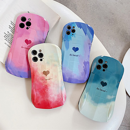 

Phone Case For Apple Back Cover iPhone 12 Pro Max 11 SE 2020 X XR XS Max 8 7 Shockproof Dustproof Color Gradient Heart TPU