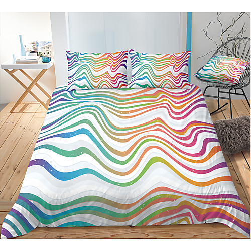 

Colorful Tie Dye Duvet Cover Set Boho Hippie Bedding Set Rainbow Tie Dyed Comforter Cover Queen 3 Pieces for Kids Teens Adults 1