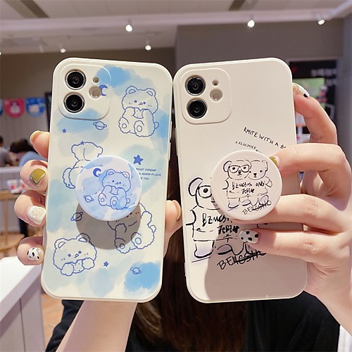

Phone Case For Apple Back Cover iPhone 12 Pro Max 11 SE 2020 X XR XS Max 8 7 Shockproof Dustproof with Stand Cartoon TPU