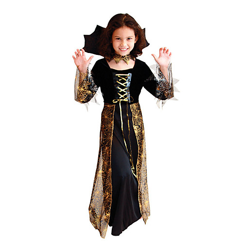 

Witch Dress Masquerade Girls' Movie Cosplay Vacation Halloween Black Dress Christmas Halloween Children's Day Polyester