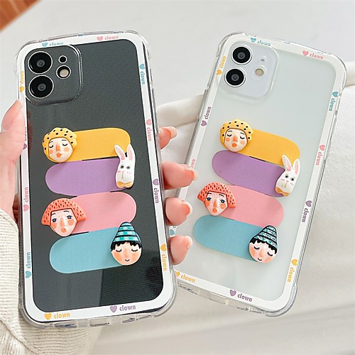 

Phone Case For Apple Back Cover iPhone 12 Pro Max 11 SE 2020 X XR XS Max 8 7 Shockproof Dustproof Cartoon Transparent TPU