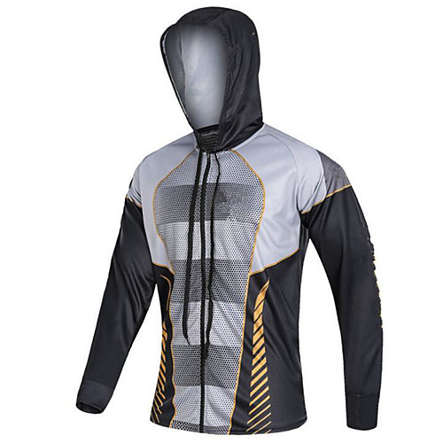 

CAWANFLY Men's Hoodie Jacket Fishing Jacket Outdoor Long Sleeve UPF50 UV Protection Quick Dry Waterproof Zipper Lightweight Jacket Top Autumn / Fall Spring Summer Athleisure Fishing Camping & Hiking