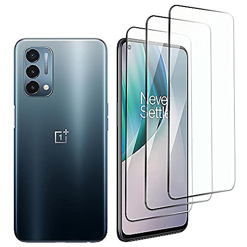 

[3-pack] screen protector for oneplus nord n200 5g 6.49, nord n200 5g screen protector, [bubble free] 9h hardness anti-scratch hd tempered glass screen protector for oneplus nord n200 5g