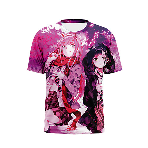 

Inspired by Darling in the Franxx Cosplay Anime Cartoon 100% Polyester Print 3D Harajuku Graphic T-shirt For Women's / Men's