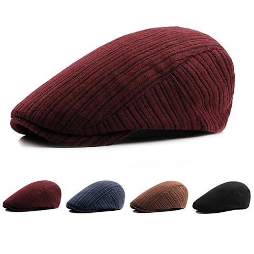 

Men's Protective Hat Party Dailywear Classic Retro Color Block Black Hat