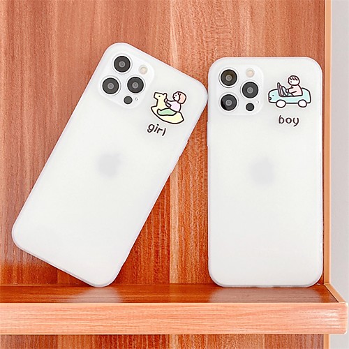 

Phone Case For Apple Back Cover iPhone 12 Pro Max 11 SE 2020 X XR XS Max 8 7 Shockproof Dustproof Translucent Cartoon TPU