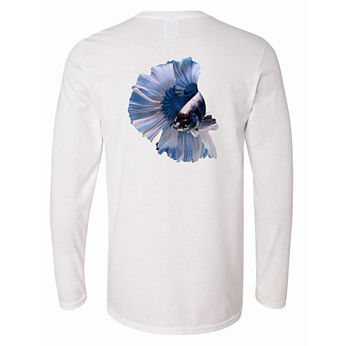 

CAWANFLY Men's Fishing Shirt Outdoor Long Sleeve Quick Dry Breathable Top Autumn / Fall Spring Sports & Outdoor Athleisure Fishing White / Micro-elastic