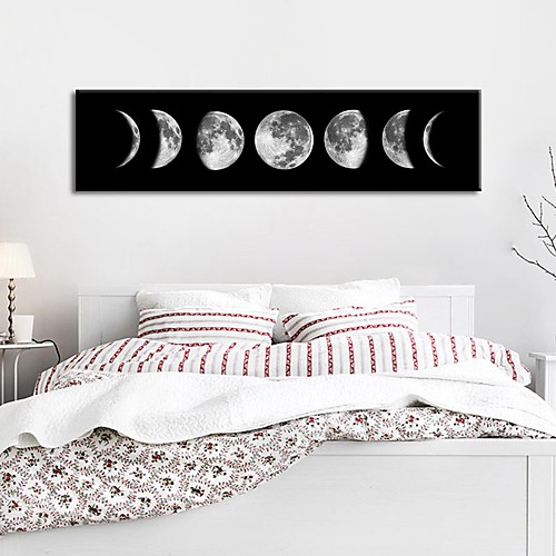 

Wall Art Canvas Prints Painting Artwork Picture Moon Phase Black White Woman Home Decoration Décor Rolled Canvas No Frame Unframed Unstretched