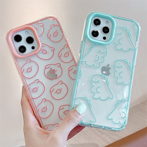 

Phone Case For Apple Back Cover iPhone 12 Pro Max 11 SE 2020 X XR XS Max 8 7 Shockproof Dustproof Cartoon Transparent TPU