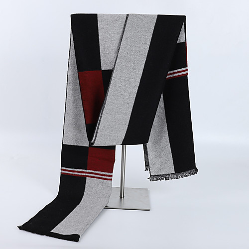 

Men's Rectangle Scarf Daily Wear As Per Picture Scarf Lattice