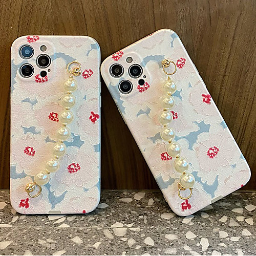 

Phone Case For Apple Back Cover iPhone 12 Pro Max 11 SE 2020 X XR XS Max 8 7 Shockproof Dustproof Geometric Pattern Flower TPU