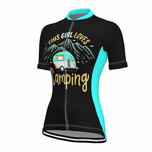 

21Grams Women's Short Sleeve Cycling Jersey Summer Spandex Black Bike Top Mountain Bike MTB Road Bike Cycling Quick Dry Moisture Wicking Sports Clothing Apparel / Stretchy / Athleisure