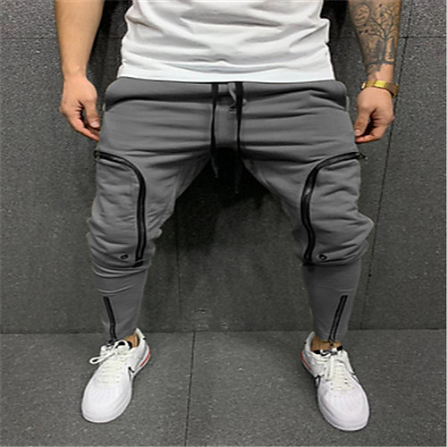 

Men's Casual Casual Daily Pants Pants Solid Color Full Length Gray White Black Red