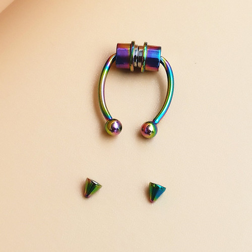 

Nose Piercing Casual / Sporty Hip-Hop Oversized Women's Body Jewelry For Street Prom Stainless Steel A Grade ABS Rainbow