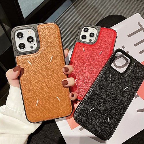

Phone Case For Apple Back Cover iPhone 12 Pro Max 11 SE 2020 X XR XS Max 8 7 Shockproof Dustproof Solid Colored PU Leather