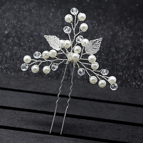 

Romantic Cute Alloy Hair Combs / Flowers / Headdress with Imitation Pearl / Flower / Crystals / Rhinestones 1 PC Wedding / Special Occasion Headpiece
