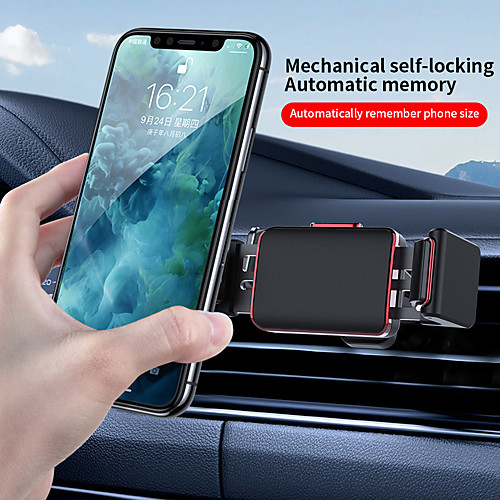 

Phone Holder Stand Mount Car Air Vent Outlet Grille Car Holder Phone Holder Gravity Type Adjustable 360°Rotation Silicone Aluminum Alloy ABS Phone Accessory iPhone 12 11 Pro Xs Xs Max Xr X 8 Samsung