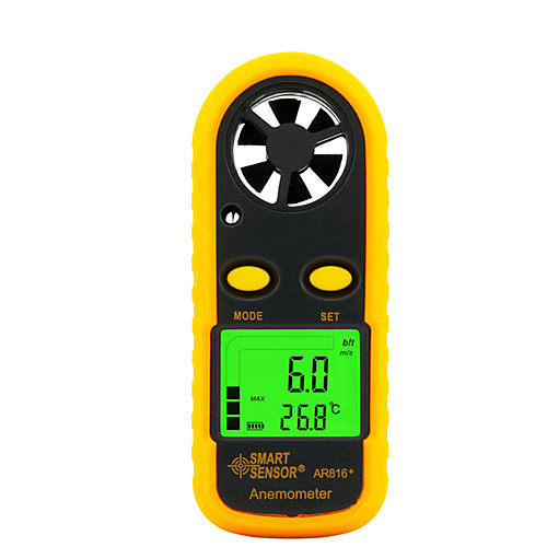 

AR816 Handheld Digital Anemometer Wind Speed Temperature Measurement Wind Level Meter Instrument Analyzer