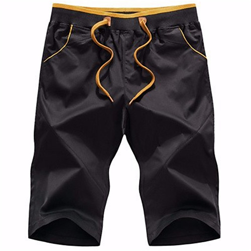 

Men's Shorts Athleisure Chinos Shorts Pants Solid Colored Blue Khaki Black Red Light Blue