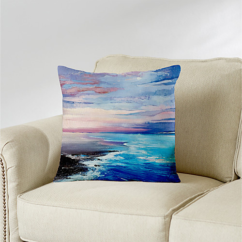 

Oil Painting Style Double Side Cushion Cover 1PC Soft Decorative Square Throw Pillow Cover Cushion Case Pillowcase for Bedroom Livingroom Superior Quality Machine Washable Outdoor Cushion for Sofa Couch Bed Chair
