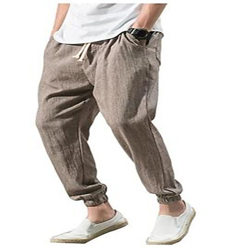 

Men's Casual Casual Daily Pants Pants Solid Color Full Length Gray Green Gray Khaki Black