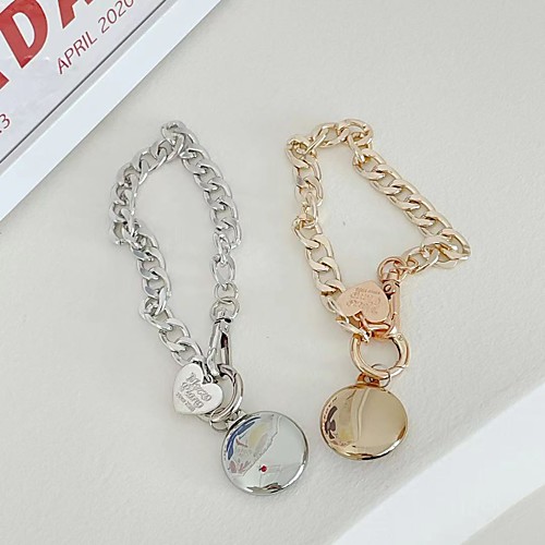 

electroplating airtag anti-lost device protective sleeve apple positioning tracker protection soft shell love metal chain applicable