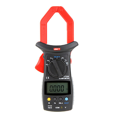 

UNI-T UT206 Clamp Meter with Temperature LCD Backlight 3999 Count Auto Range DMM Digital Clamp Multimeters