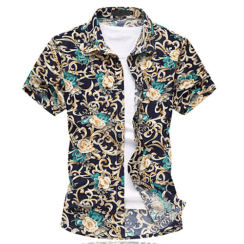 

Men's Shirt Graphic Short Sleeve Casual Tops Casual Green