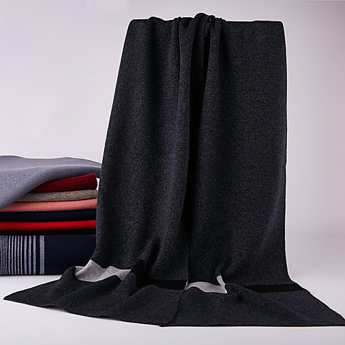 

Men's Rectangle Scarf Daily As Per Picture Scarf Color Block