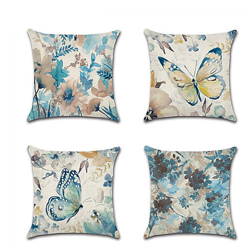 

Vintage Floral Double Side Cushion Cover 1PC Soft Decorative Square Throw Pillow Cover Cushion Case Pillowcase for Bedroom Livingroom Superior Quality Machine Washable Outdoor Cushion for Sofa Couch Bed Chair