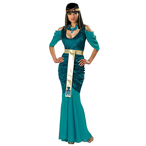 

Princess Athena Dress Masquerade Women's Movie Cosplay Vacation Halloween Blue Green Dress Headwear Christmas Halloween New Year Polyester