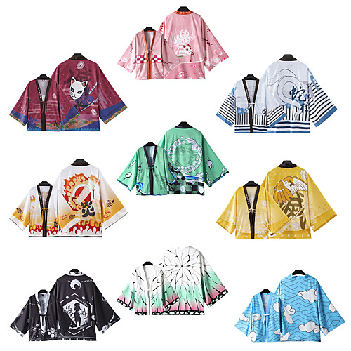 

Inspired by Demon Slayer: Kimetsu no Yaiba Kamado Nezuko Anime Cosplay Costumes Japanese Kimono Coat For Men's