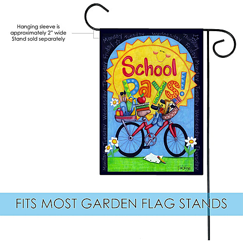 

Welcome Back to School Garden Flag Double Sided Outdoor Holidays Yard Flag Holidays Vertical Flags