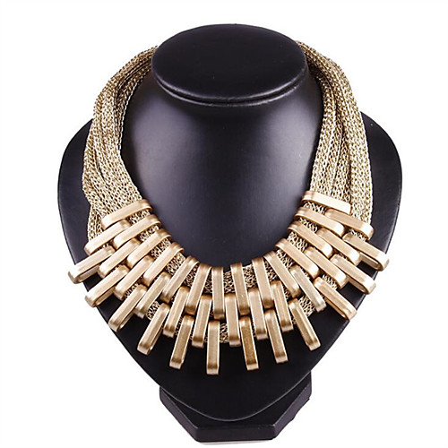 

Women's Statement Necklace Retro Flower Fashion Alloy Silver Gold Rainbow Black 50 cm Necklace Jewelry 1pc For Anniversary Street Birthday Party Beach