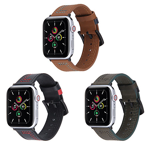 

Smart Watch Band for Apple iWatch 1 pcs Business Band Genuine Leather Replacement Wrist Strap for Apple Watch Series SE / 6/5/4/3/2/1