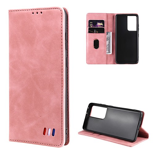 

Phone Case For Samsung Galaxy Full Body Case S21 S20 A51 A10 A30 A50 A40 A70 Galaxy A81 / M60S Galaxy A11 Card Holder Shockproof Dustproof Solid Colored PU Leather